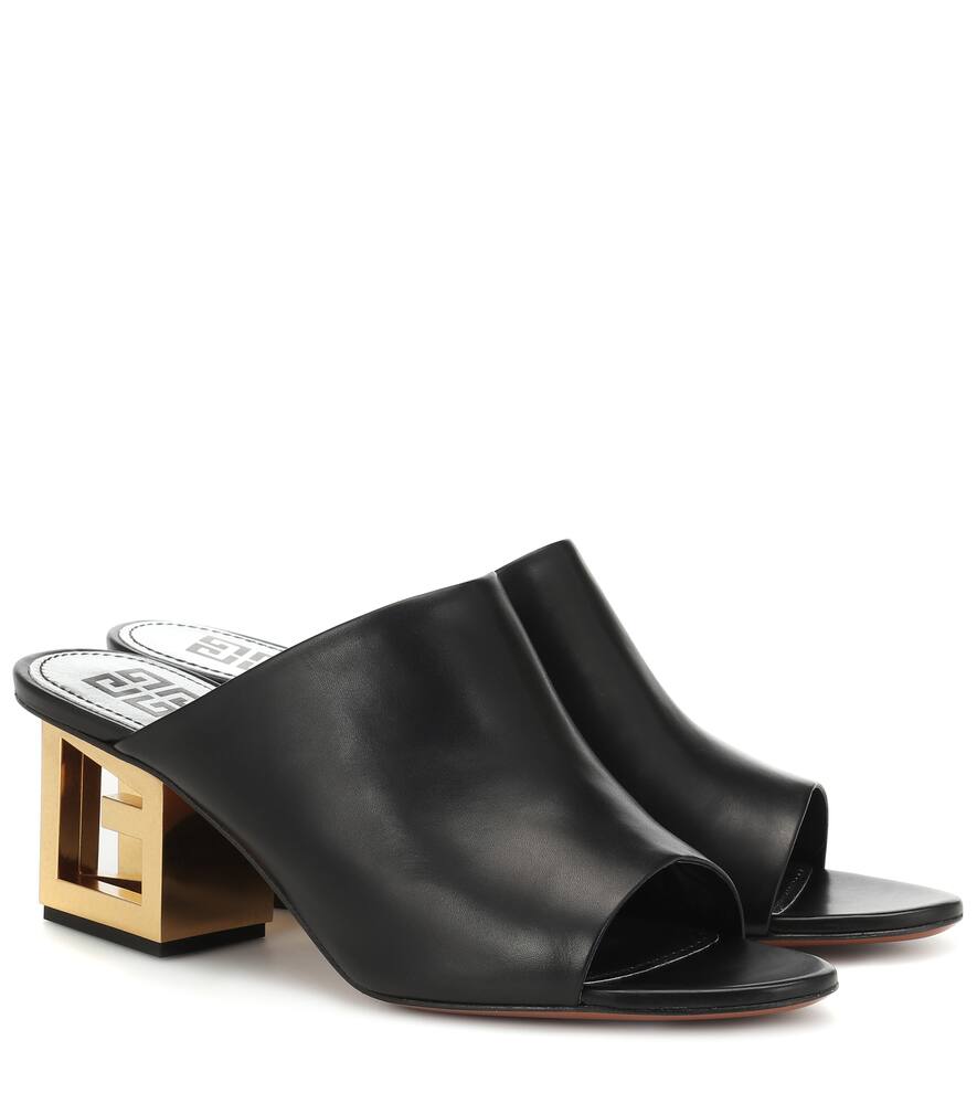 Click to view more detailed imagery on our partner's website Givenchy Clogs 3028E0A1 Calfskin Logo Black