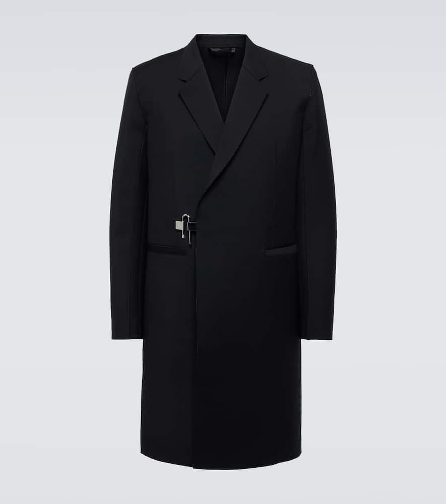 Givenchy Wool and mohair coat with padlock closure