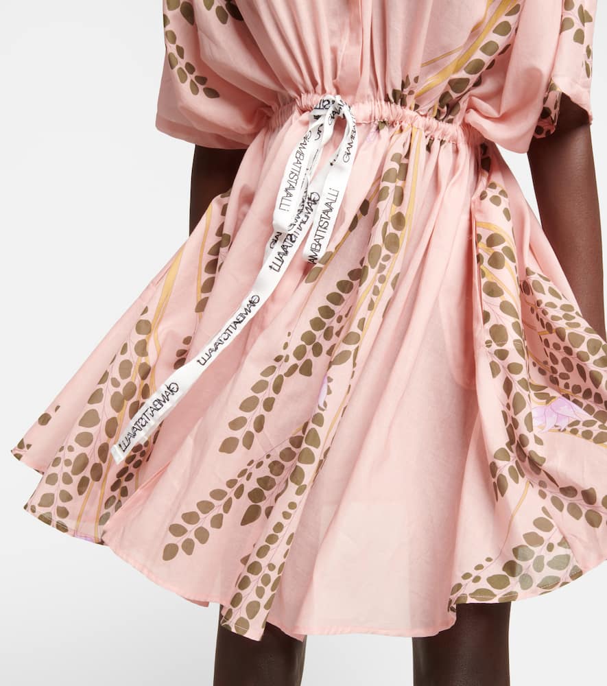 Shop Giambattista Valli Printed Silk Shirt Dress In Rose Multi