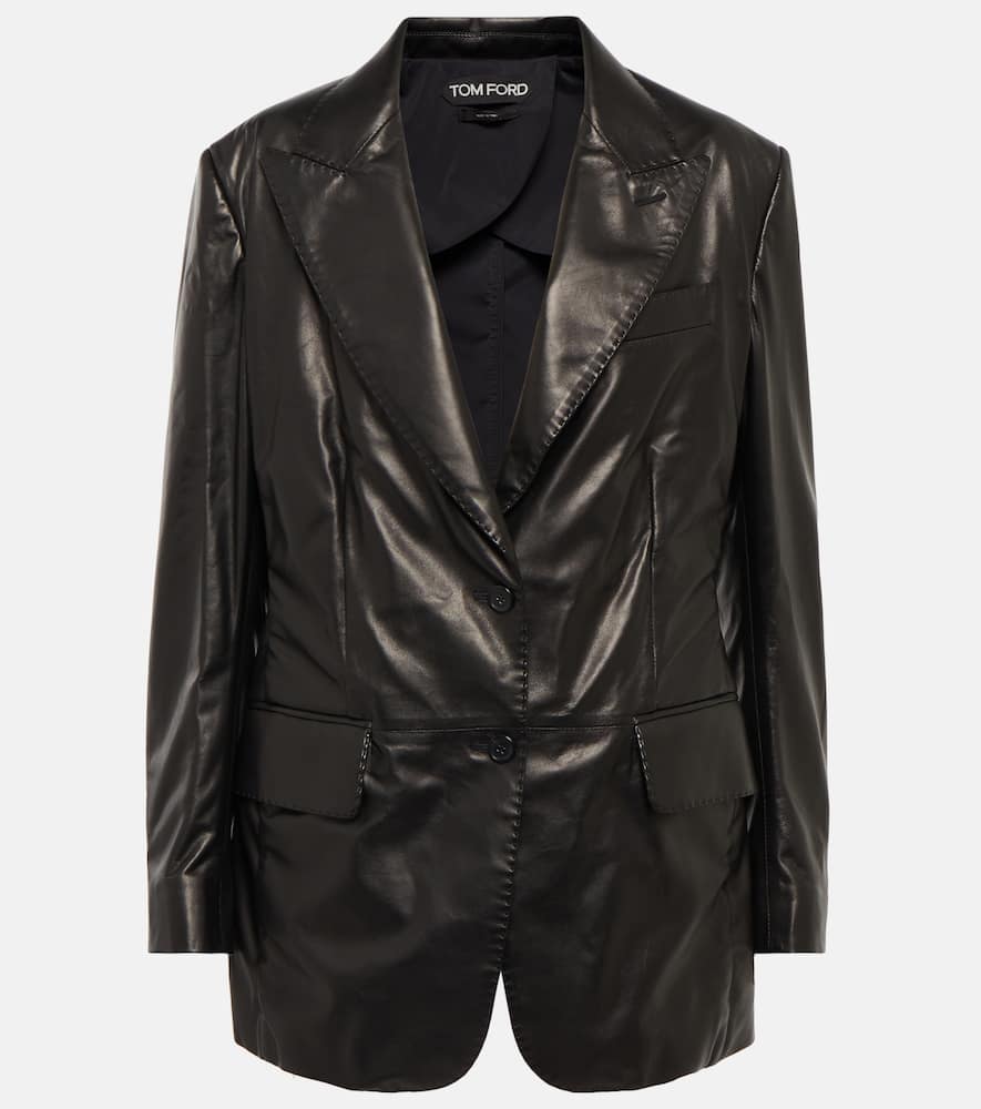 Leather blazer