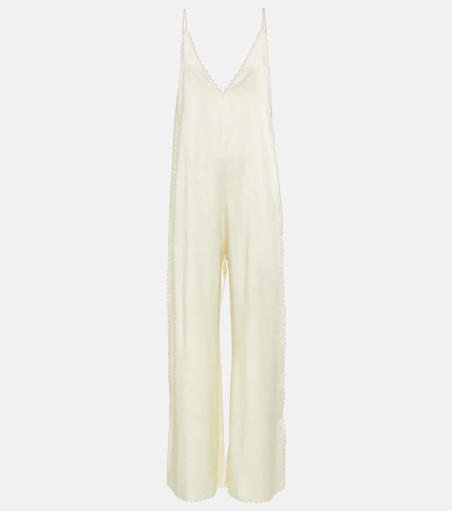 Scalloped crêpe jumpsuit