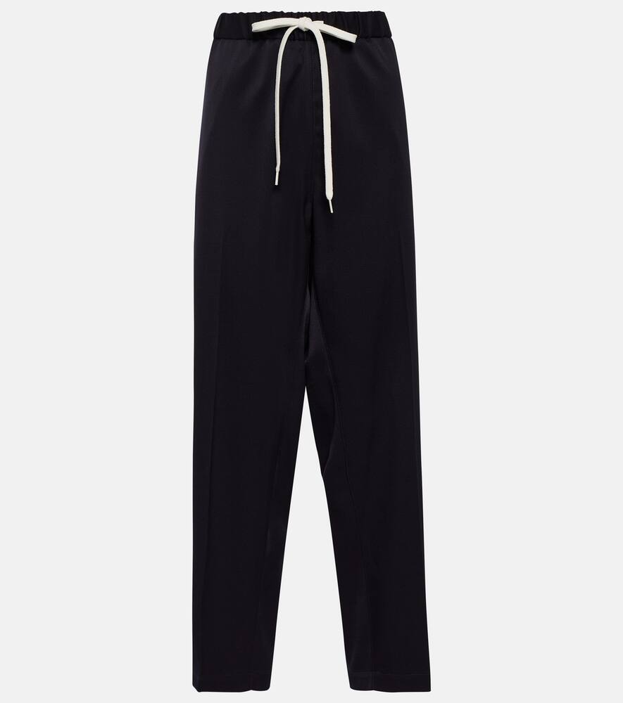 MM6 Maison Margiela High-rise straight wool-blend pants