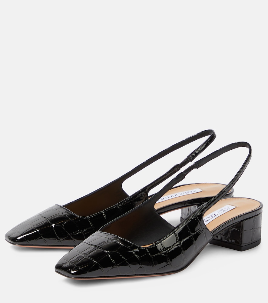 Ginza 35 Patent Leather Slingback Pumps