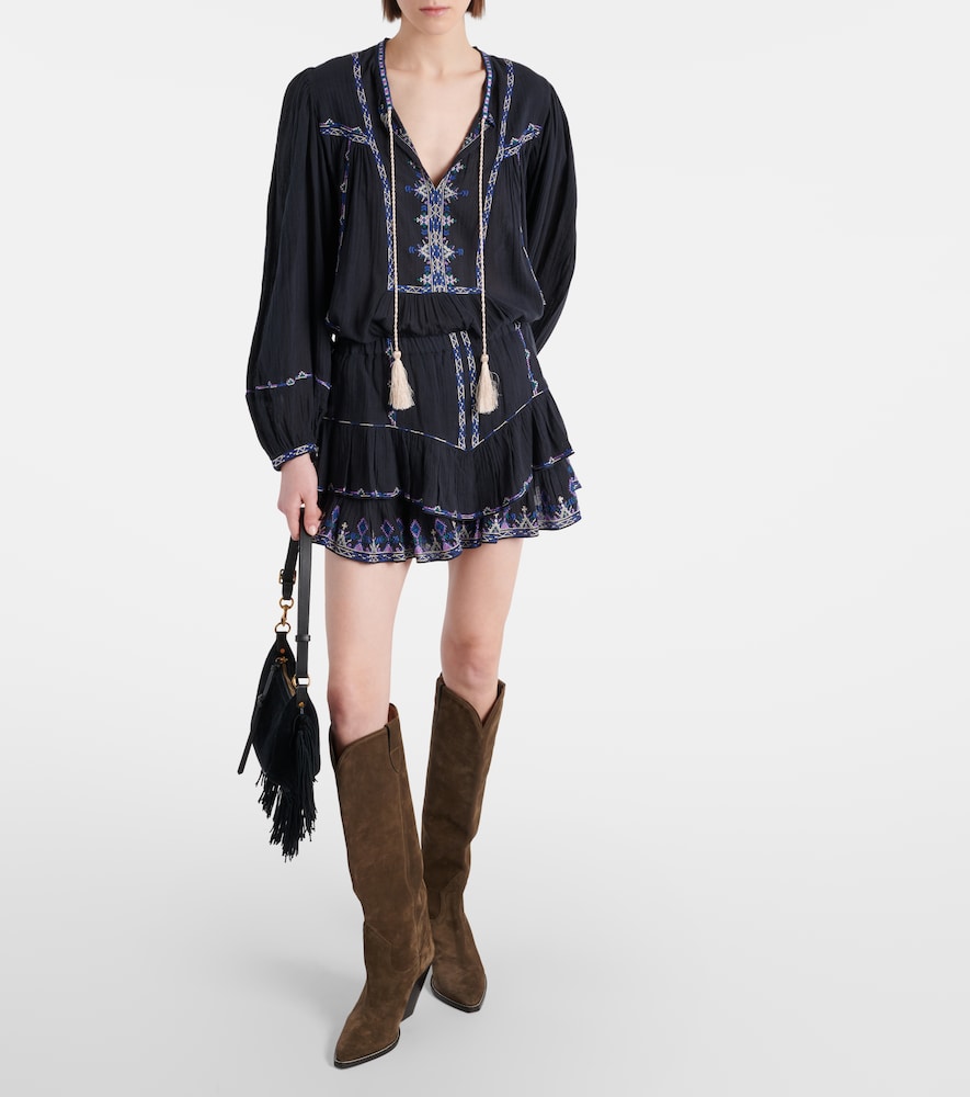  Marant Etoile Marant Etoile Bestickte Bluse Silekia Aus Baumwolle 