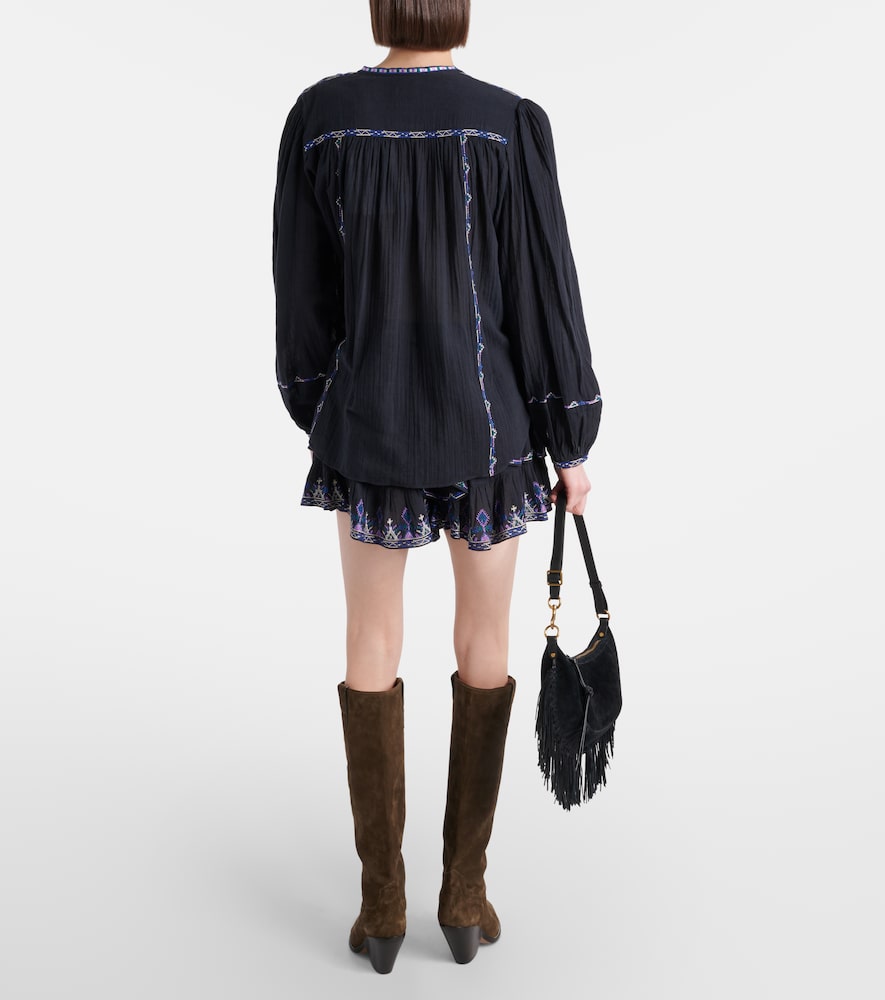  Marant Etoile Marant Etoile Bestickte Bluse Silekia Aus Baumwolle 