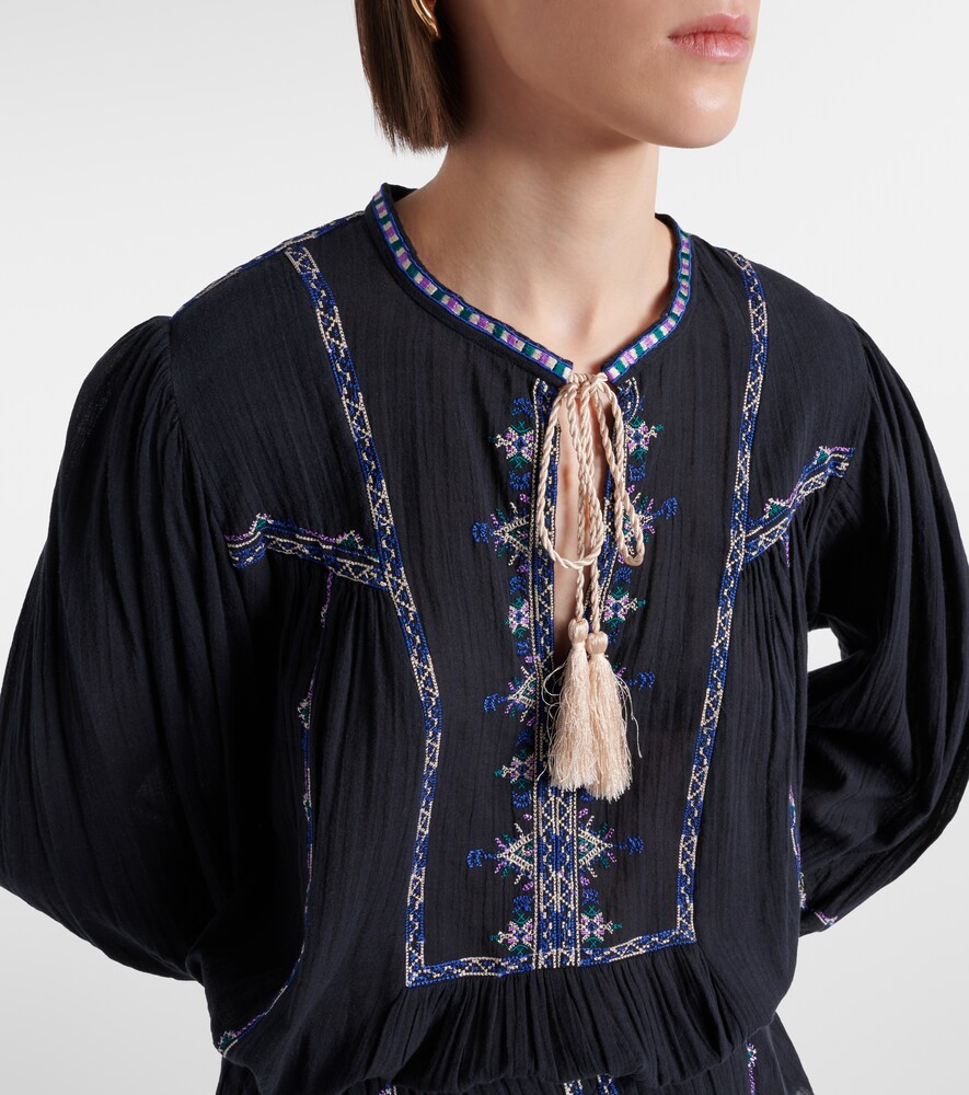 Silekia Embroidered Cotton Blouse