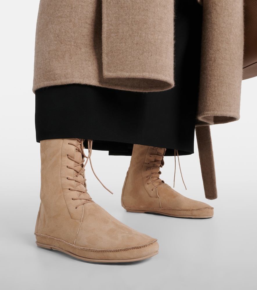  The Row The Row Schnürstiefel Tyler Aus Veloursleder 