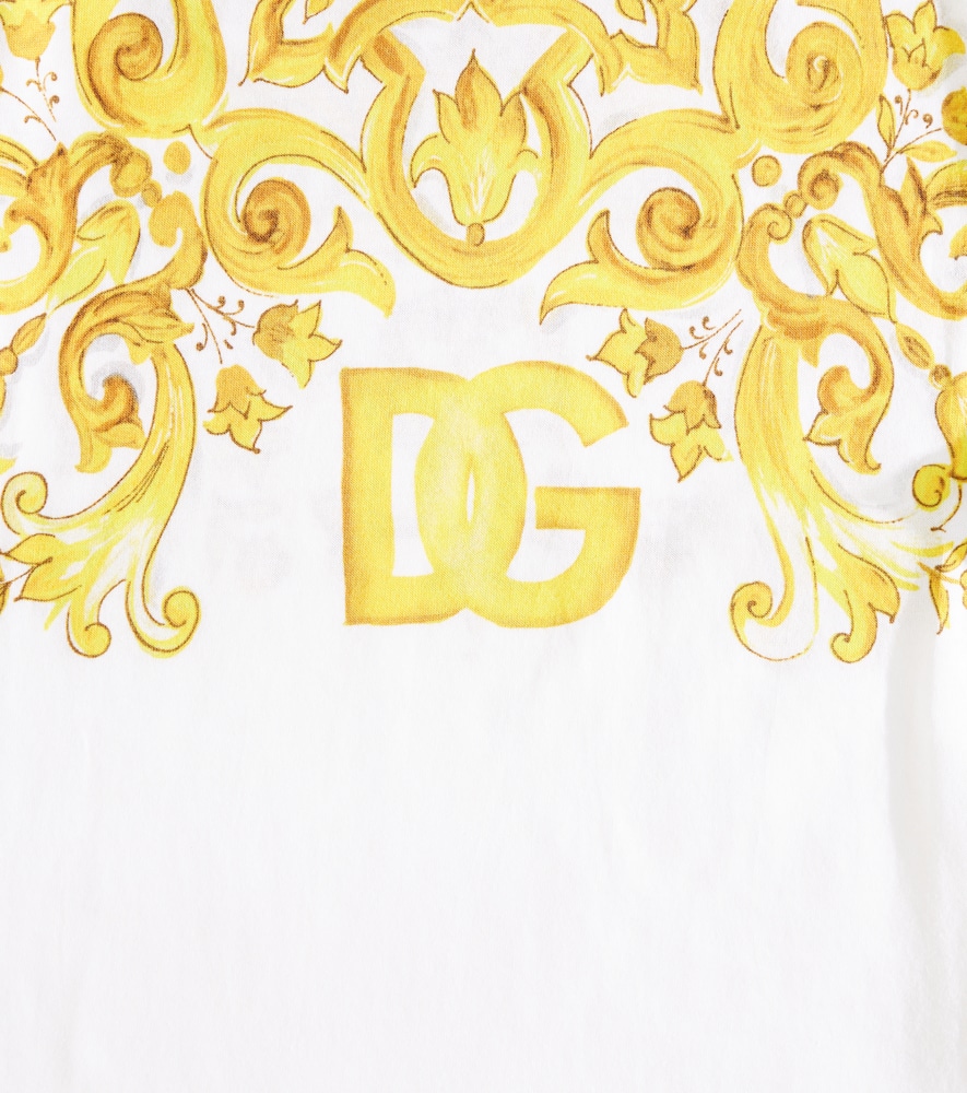 Dolce & Gabbana Majolica Jersey T-shirt In Multicoloured