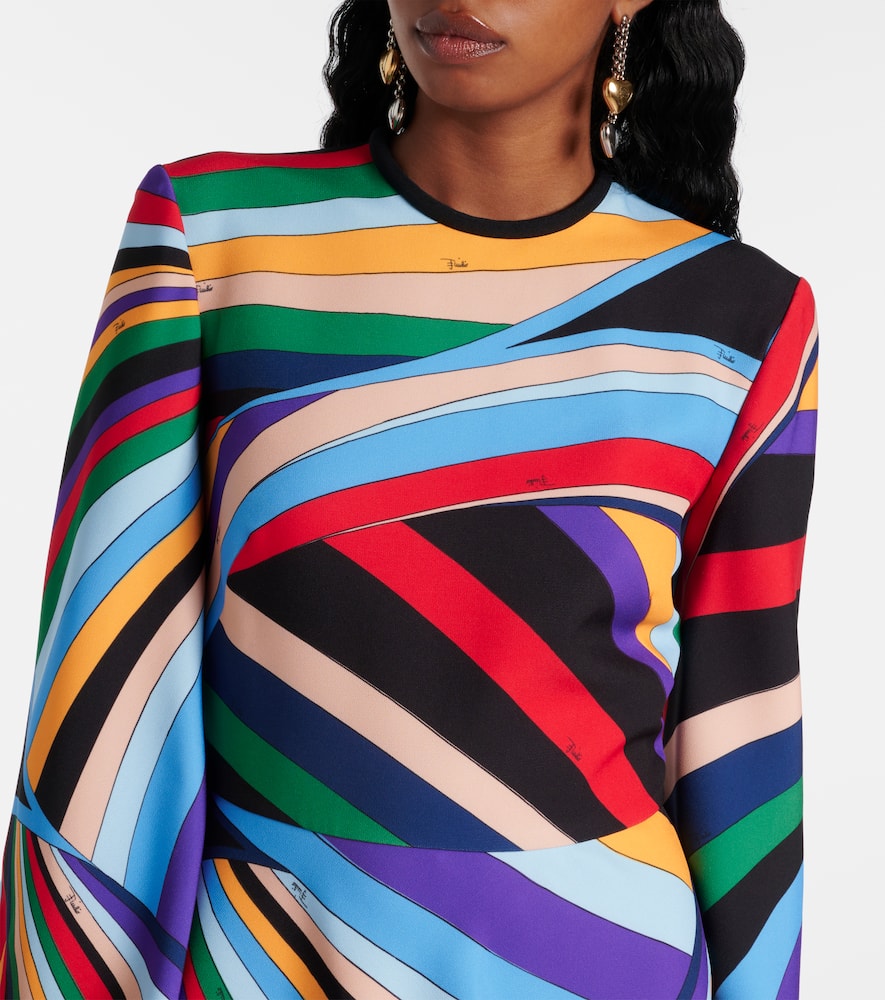 Pucci Printed Dress In Iride Print In Multicolor