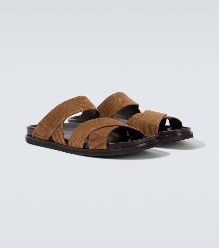 Manolo Blahnik Sandalen Seaton Aus Veloursleder In Beige