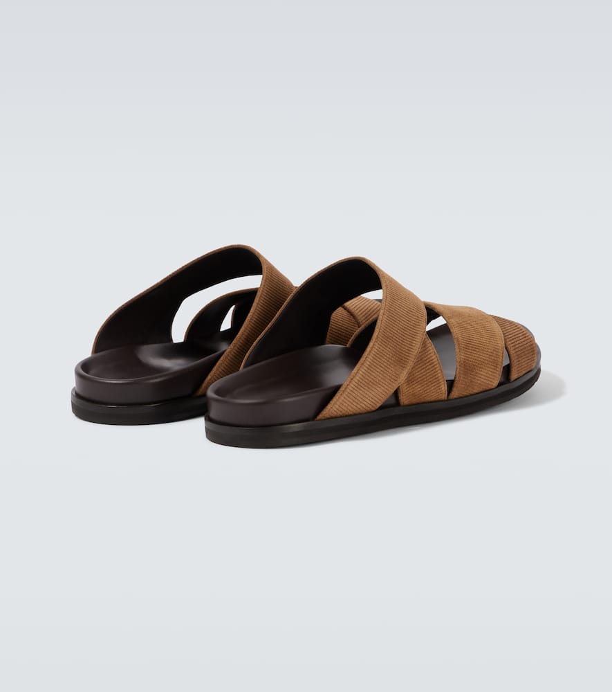 Manolo Blahnik Sandalen Seaton Aus Veloursleder In Beige