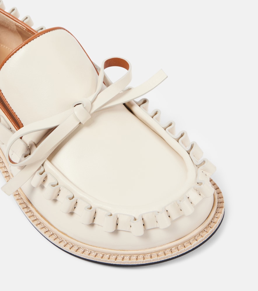  Jw Anderson Jw Anderson Ruffled Leather Moccasins 