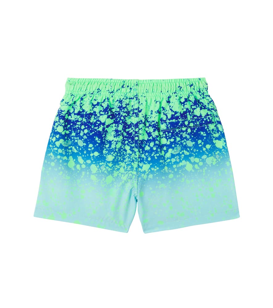 Molo Boy's Niko Splatter Swim Trunks In Splash