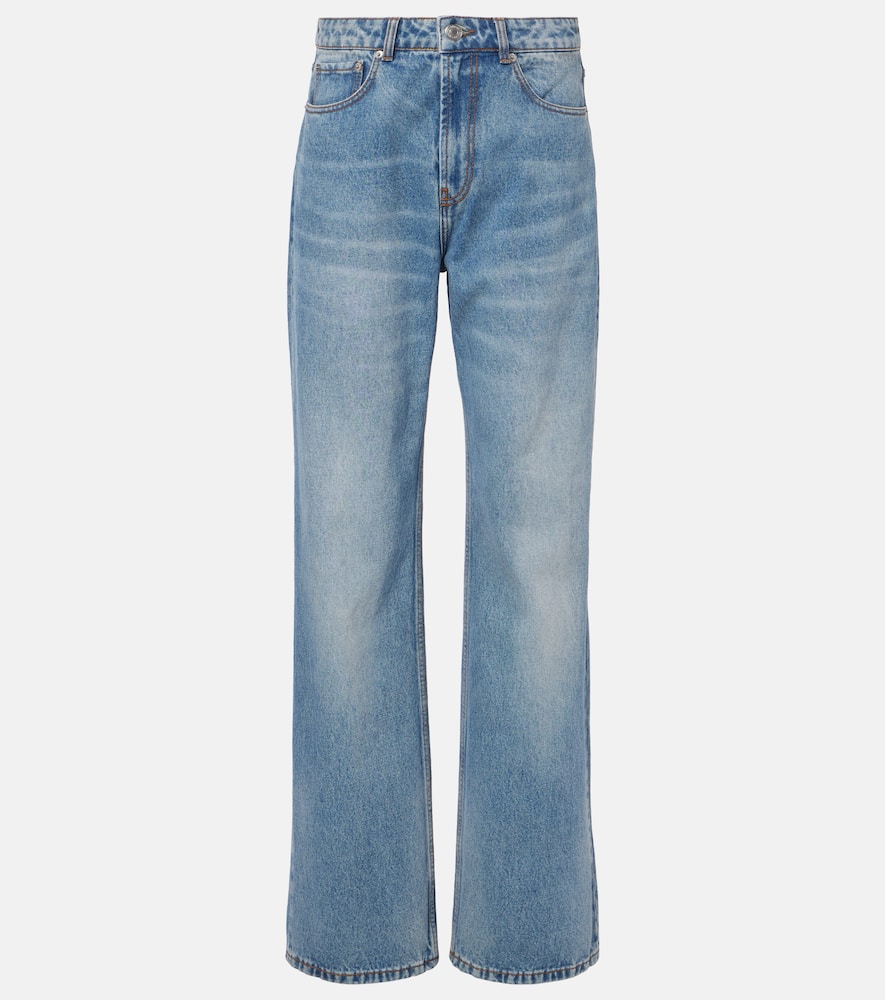 Ami Alexandre Mattiussi High-rise Wide-leg Jeans In Blue