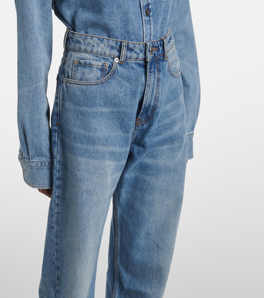 Ami Alexandre Mattiussi High-rise Wide-leg Jeans In Blue