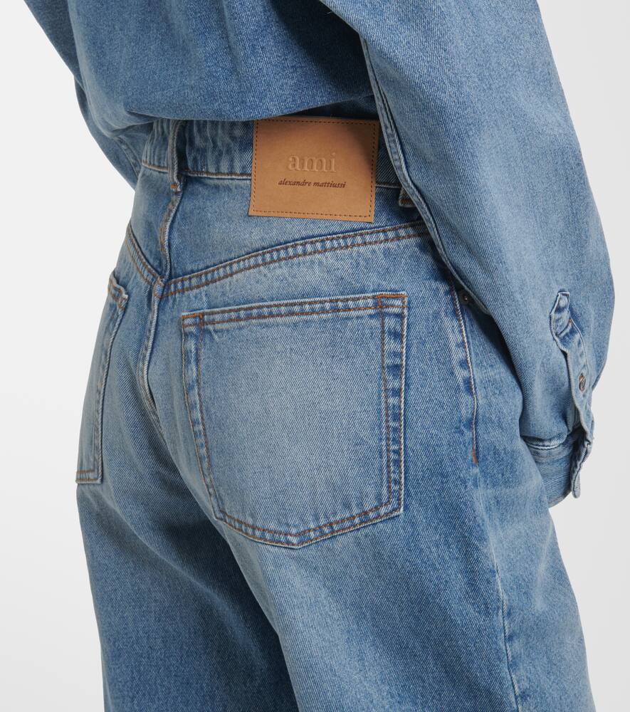 Ami Alexandre Mattiussi High-rise Wide-leg Jeans In Blue