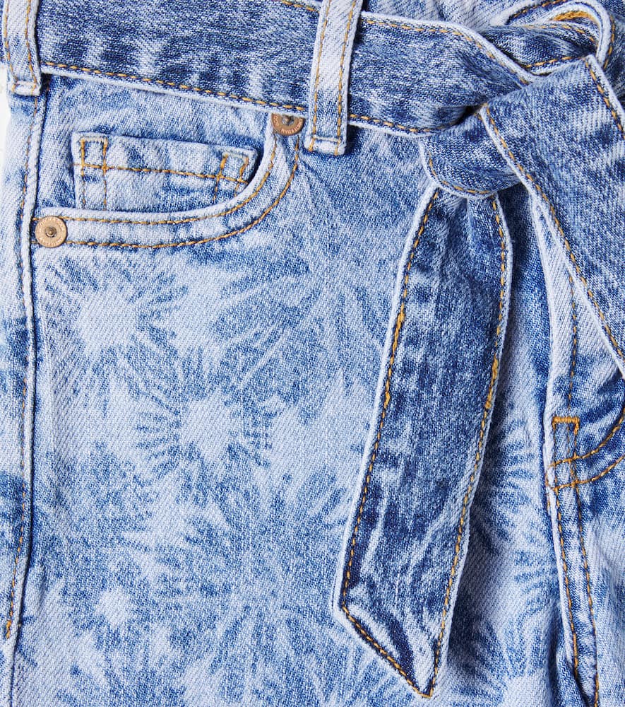 Scotch & Soda The Wave Floral Belted Jeans In Blue
