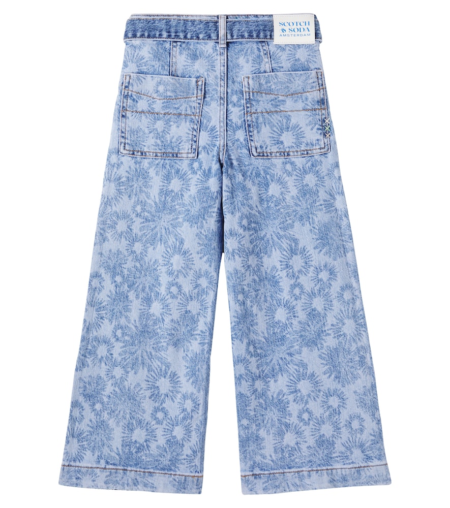 Scotch & Soda The Wave Floral Belted Jeans In Blue