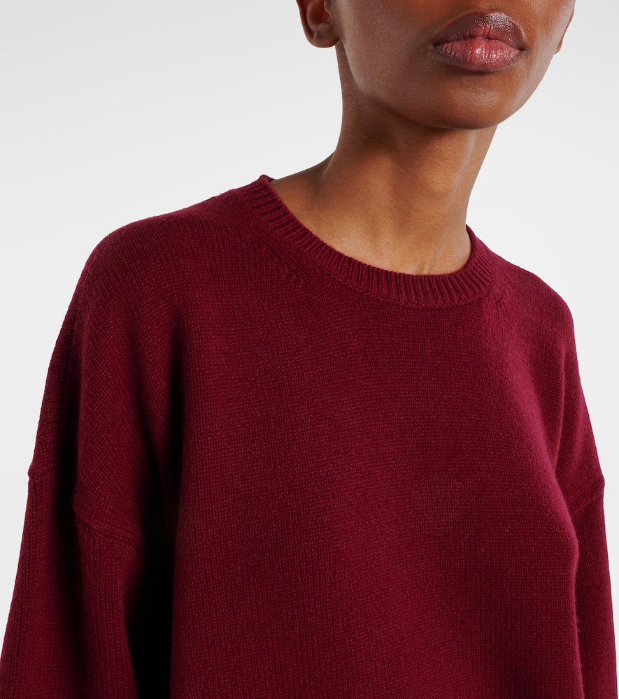 Gucci Oversize Wool And Cashmere Sweater In Red