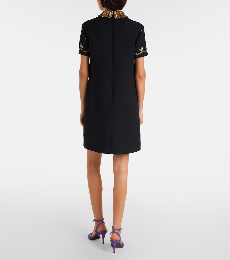  Valentino Valentino Verziertes Minikleid Aus Crepe Couture 