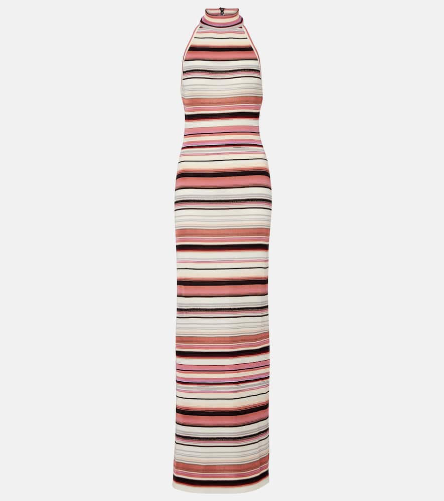 Missoni Striped Halterneck Maxi Dress In Multi