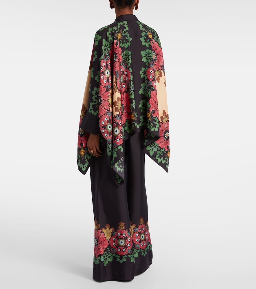 La Doublej La Double J Foulard Floral Silk-twill Shirt In Multi
