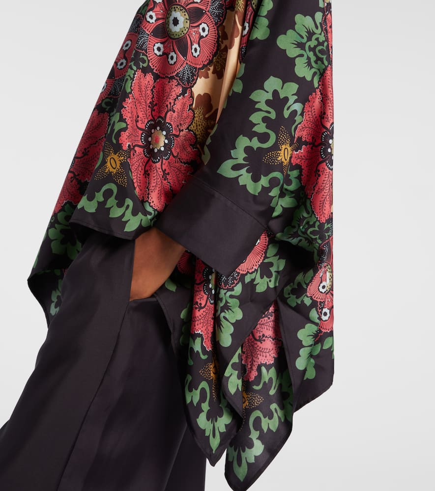 La Doublej La Double J Foulard Floral Silk-twill Shirt In Multi