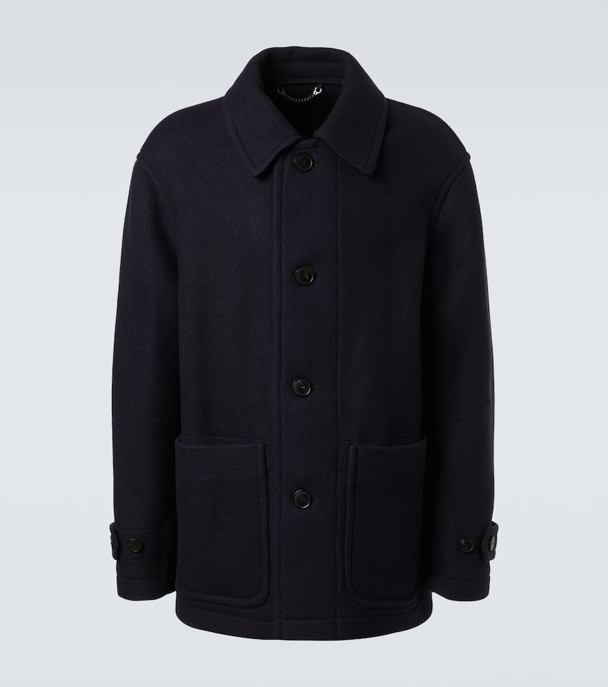 Dries Van Noten Wool And Cotton Coat In Blue