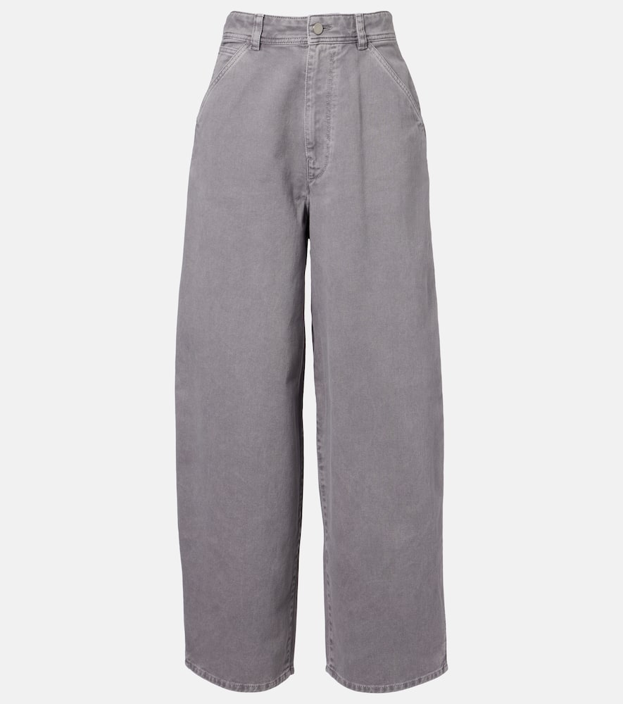 Lemaire High-rise Wide-leg Jeans In Gray