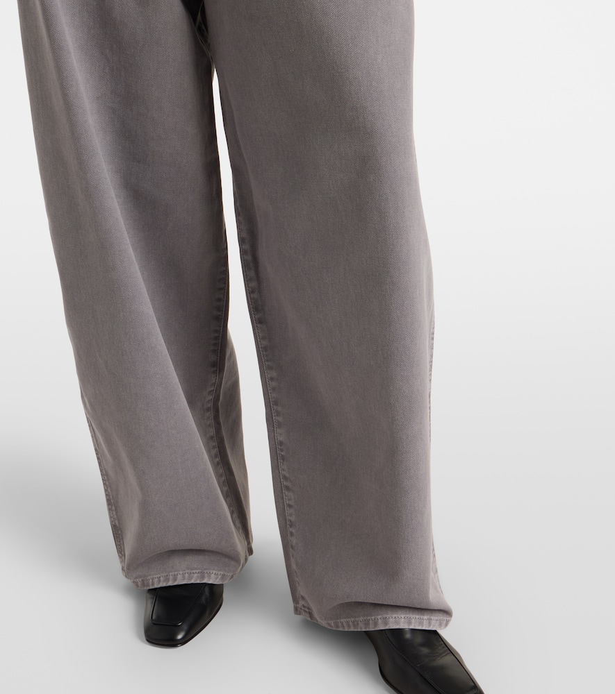 Lemaire High-rise Wide-leg Jeans In Gray