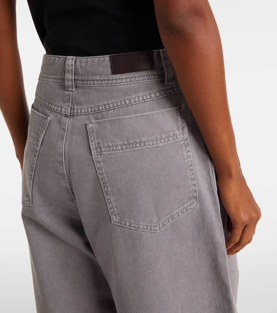 Lemaire High-rise Wide-leg Jeans In Gray