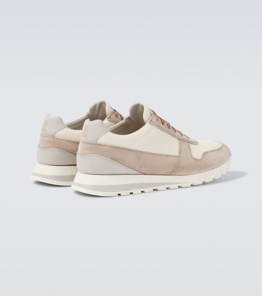  Brunello Cucinelli Brunello Cucinelli Sneakers Aus Leder Mit Veloursleder 