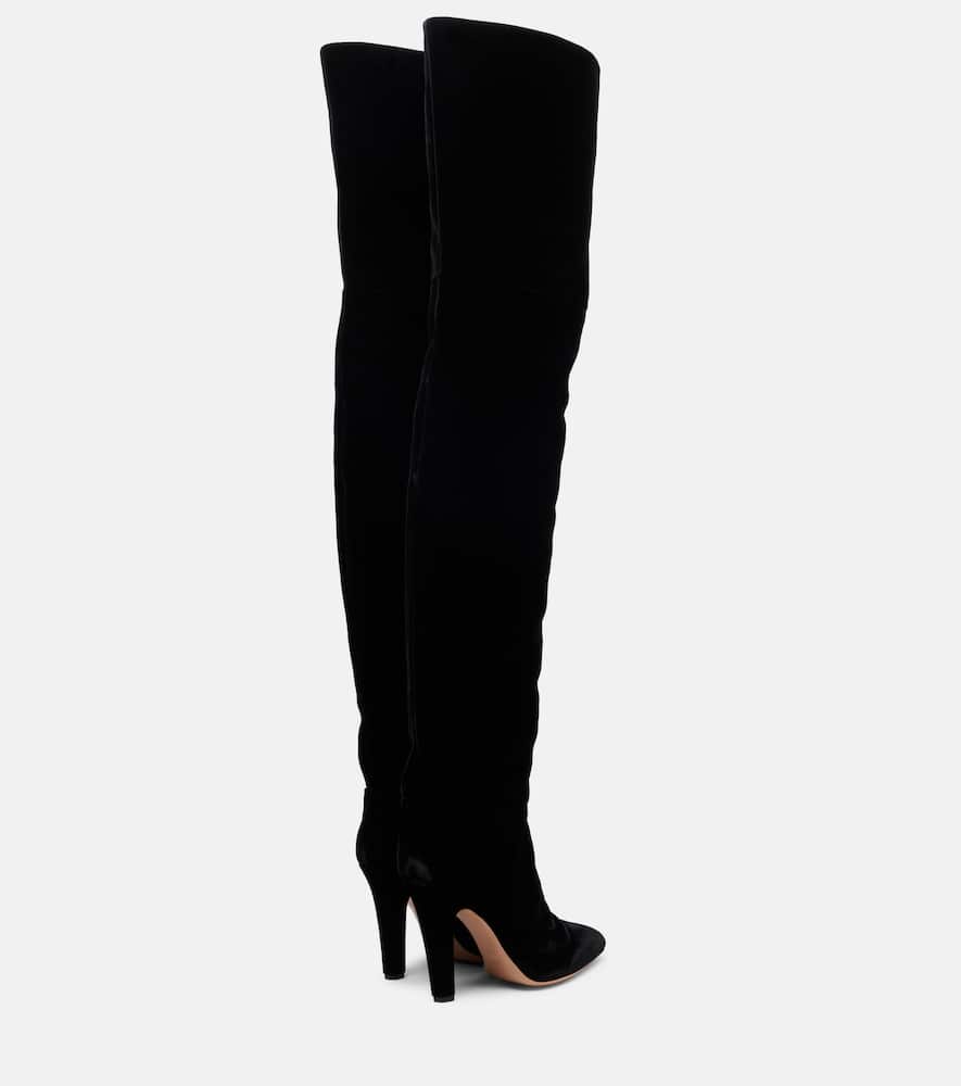 Paris Texas Elsa 100 Velvet Over-the-knee Boots In Black