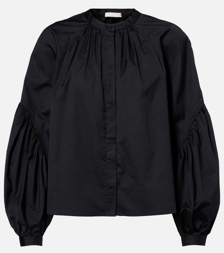 Ulla Johnson Rowena Long Sleeve Blouse In Noir In Black