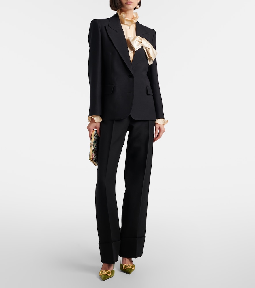  Valentino Valentino Crepe Couture Bow-detail Blazer 