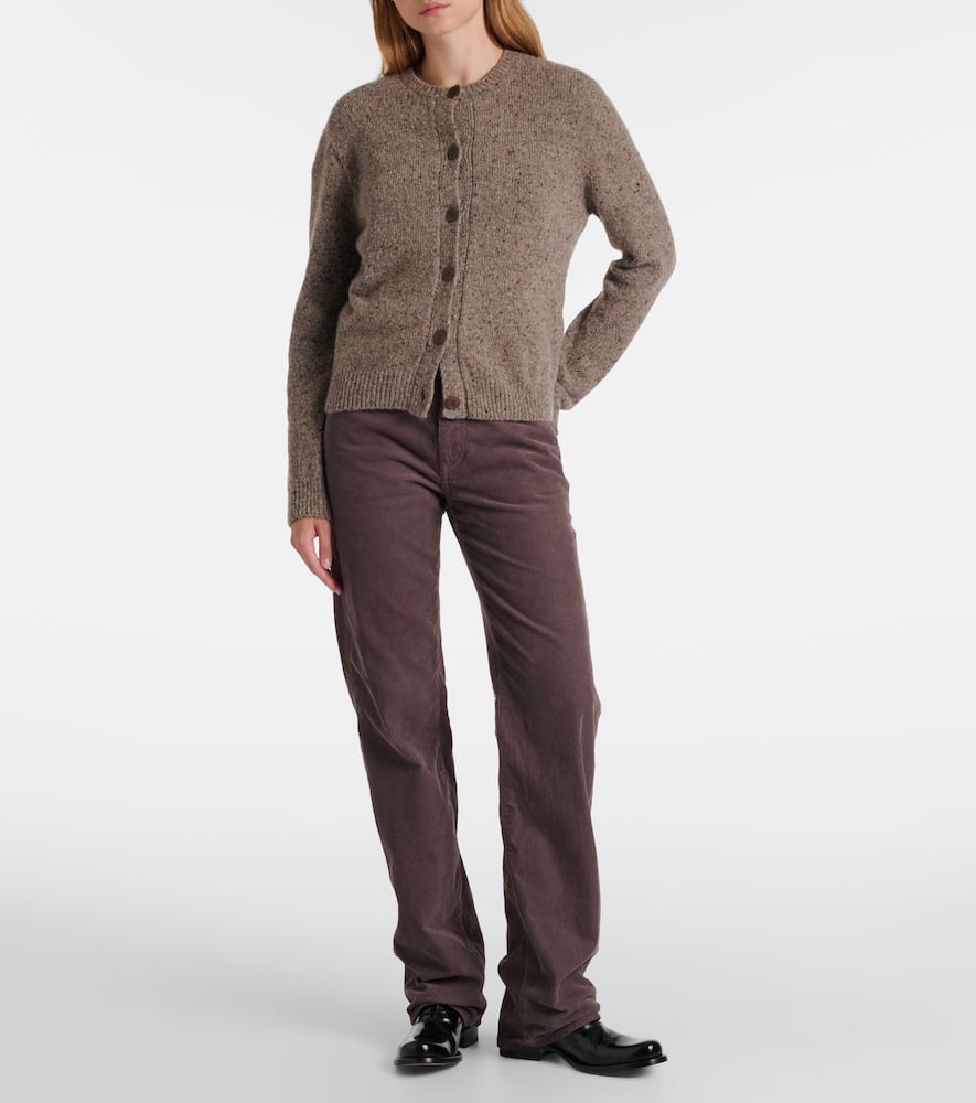 The Row Carlyl Mid-rise Corduroy Straight Pants In Brown