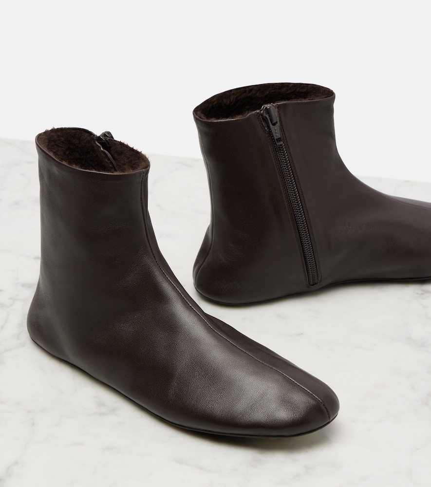 Stella Shearling-Lined Leather Ankle Boots