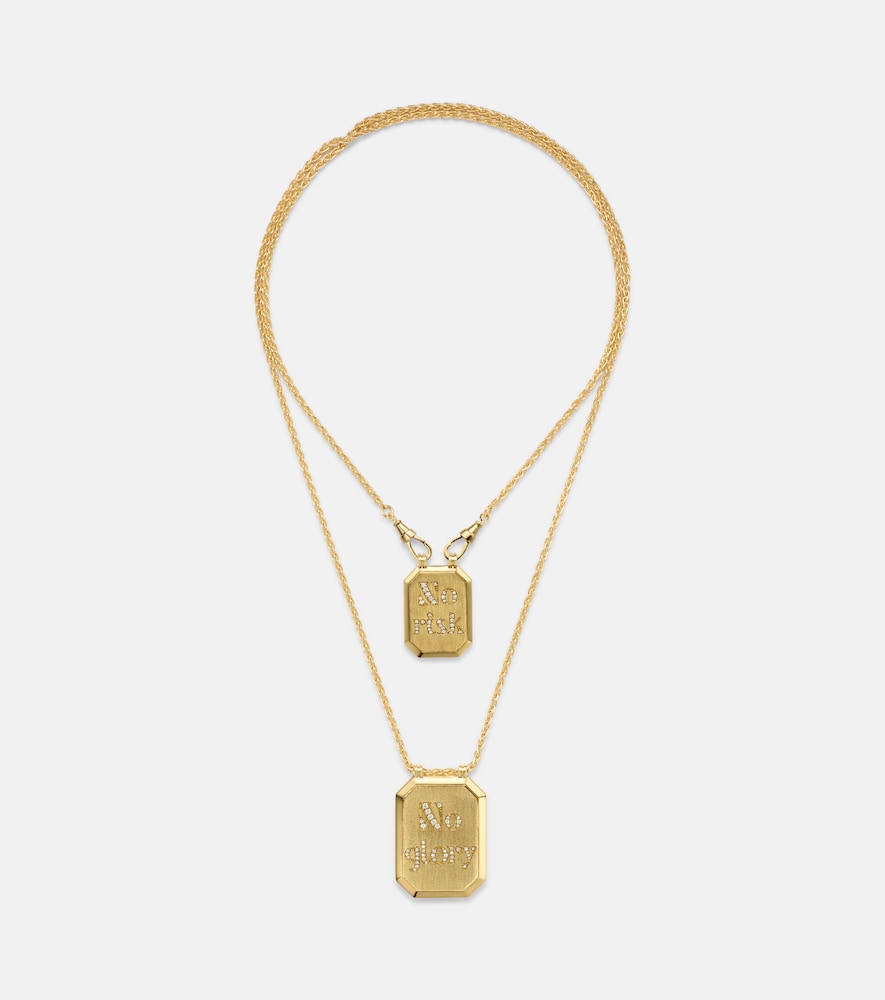 Marie Lichtenberg No Risk No Glory 18kt gold necklace with diamonds