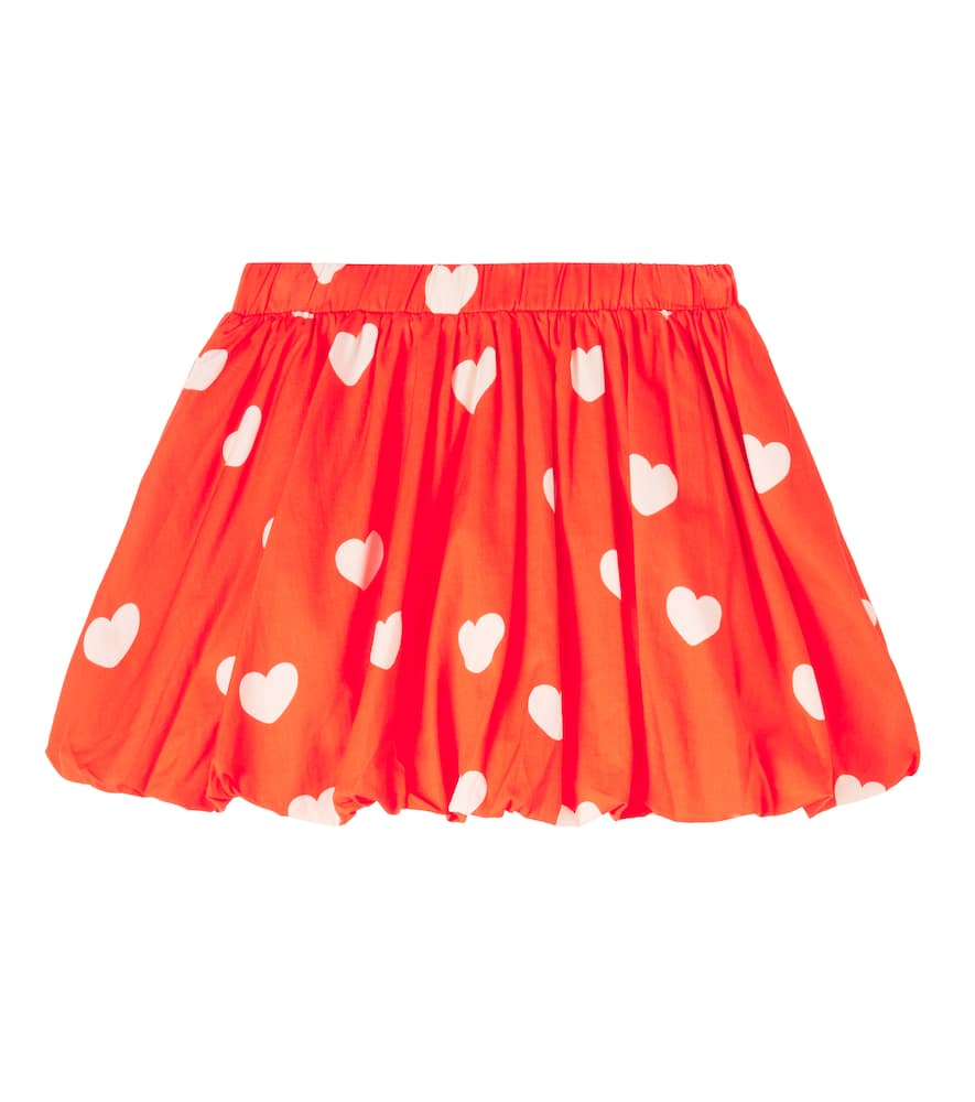 Mini Rodini Printed Cotton Skirt In Red