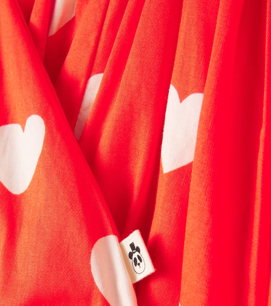 Mini Rodini Printed Cotton Skirt In Red