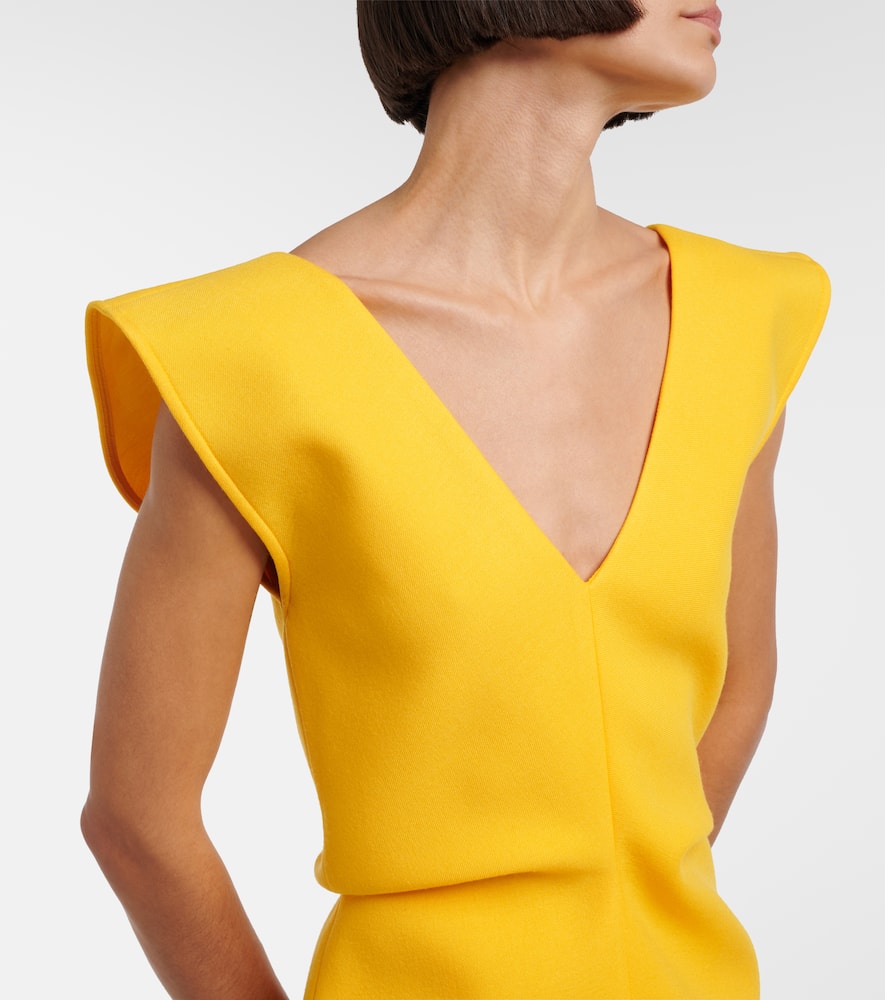 Proenza Schouler Mariam Scuba Midi Dress In Yellow