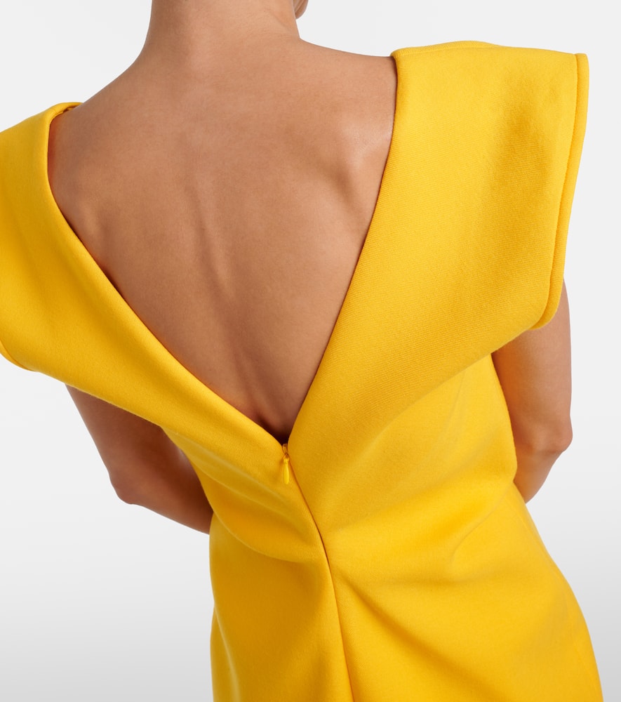 Proenza Schouler Mariam Scuba Midi Dress In Yellow