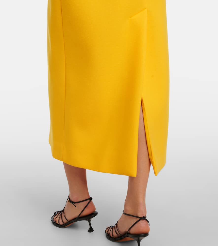 Proenza Schouler Mariam Scuba Midi Dress In Yellow
