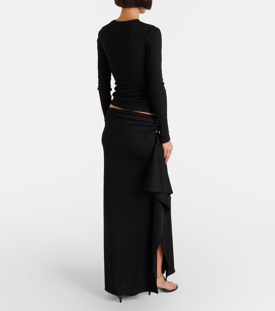  Christopher Esber Christopher Esber Asymmetric Draped Jersey Maxi Skirt 