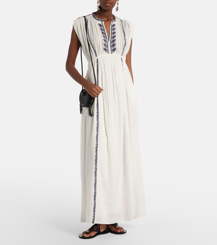 Marant Etoile Liviane embroidered cotton maxi dress