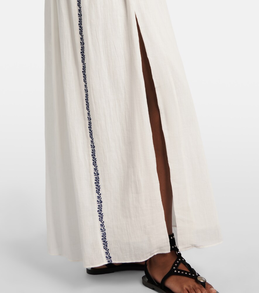  Marant Etoile Marant Etoile Besticktes Maxikleid Liviane Aus Baumwolle 