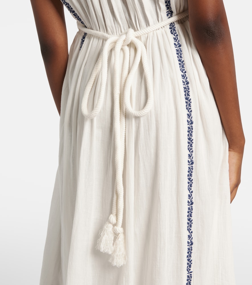  Marant Etoile Marant Etoile Besticktes Maxikleid Liviane Aus Baumwolle 