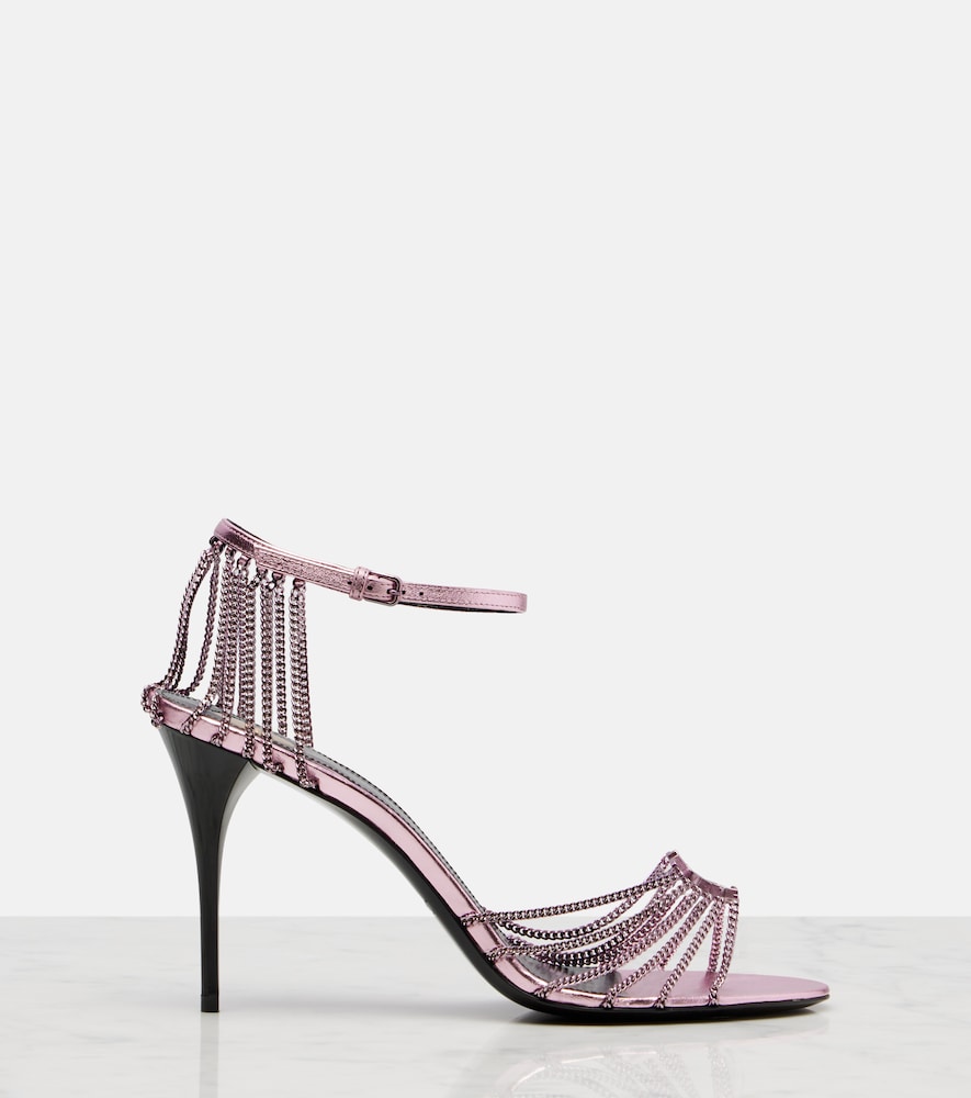  Saint Laurent Saint Laurent Sandalen Babylone 90 Mit Metallic-leder 
