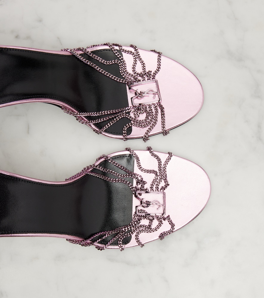  Saint Laurent Saint Laurent Sandalen Babylone 90 Mit Metallic-leder 