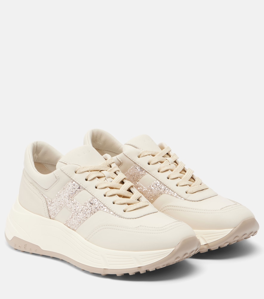 Hogan Baskets H669 en cuir paillettes 329 €